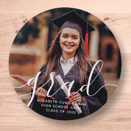Afstuderen Eenvoudige Moderne Klassieke Foto van h Ronde Button 7,6 Cm