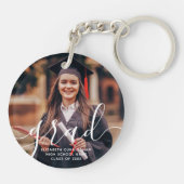 Afstuderen Eenvoudige Moderne Klassieke Foto van h Sleutelhanger (Achterkant)