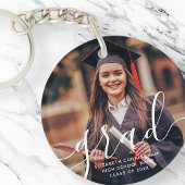 Afstuderen Eenvoudige Moderne Klassieke Foto van h Sleutelhanger