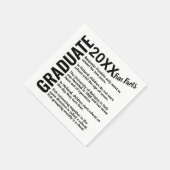 Afstuderen eenvoudige, moderne zwarte en witte vlo servet (Hoek)