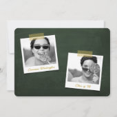 Afstuderen Eenvoudige Ribbon Chalkboard Graduation Kaart (Achterkant)