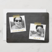 Afstuderen Eenvoudige Ribbon Chalkboard Graduation Kaart (Achterkant)