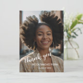 Afstuderen eenvoudige script dank u kaart (Staand voorkant)