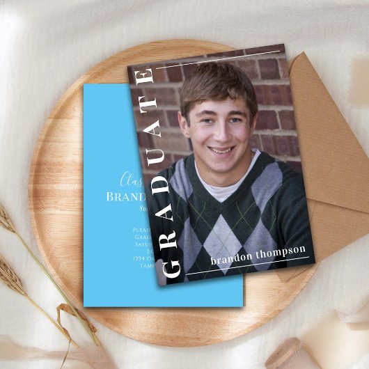 Afstuderen eenvoudige stijlvolle minimalistische f aankondiging