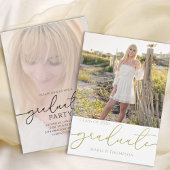 Afstuderen Eenvoudige Stijlvolle Moderne Gouden Ty Kaart