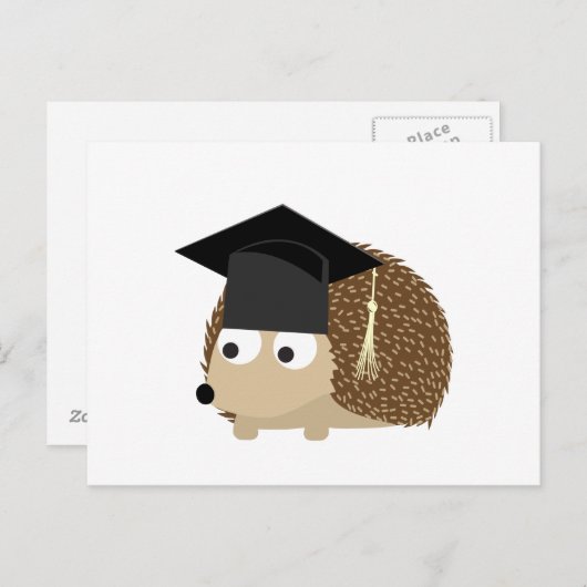 Afstuderen egel aankondigingskaart (Voorkant / Achterkant)