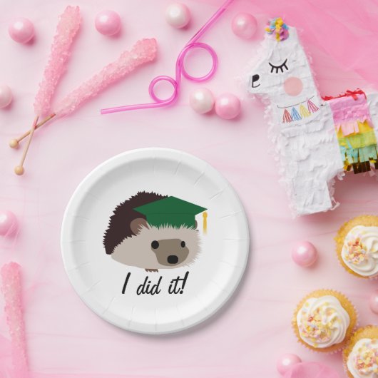 Afstuderen Egel Bord Groen (Feest)