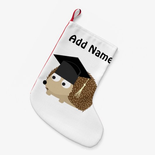 Afstuderen egel kleine kerstsok (Voorkant (Hangend))