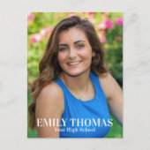 Afstuderen Elegant Calligrafie Typografie Foto Briefkaart (Voorkant)