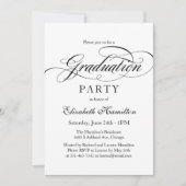 Afstuderen Elegant Calligraphy Graduation Party Kaart (Voorkant)