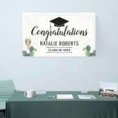 Afstuderen Elegant Foliage & wijn Botanisch Spandoek (Beurs)