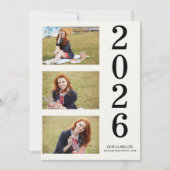 Afstuderen Elegant Foto Senior Afstudeerder party Kaart (Voorkant)