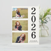 Afstuderen Elegant Foto Senior Afstudeerder party Kaart (Staand voorkant)