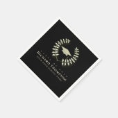 Afstuderen Elegant Gold Laurel Leaves Mortar Board Servet (Hoek)