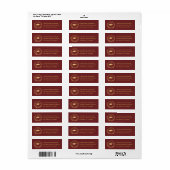 Afstuderen Elegant Gold Red Class of Emblem Etiket (Full Sheet)