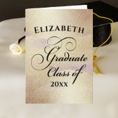 Afstuderen Elegant Gold Typografie Kaart