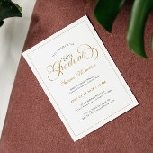 Afstuderen Elegant Goud Wit Grijs Script Typografi Kaart
