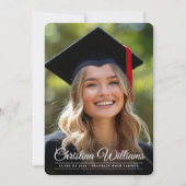 Afstuderen Elegant High School Foto Afstuderen Kaart (Voorkant)