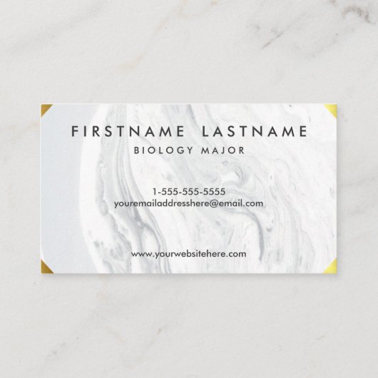 Afstuderen Elegant Marble Contactkaartje (Achterkant)