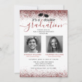 Afstuderen Elegant Marsala Red Joint Kaart (Voorkant)