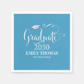 Afstuderen Elegant Minimalistisch Manuscript Moder Servet (Voorkant)