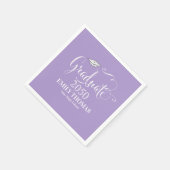 Afstuderen Elegant minimalistisch Mortarboard Paar Servet (Hoek)