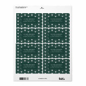 Afstuderen elegant moderne groene klasse etiket (Full Sheet)