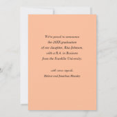 Afstuderen Elegant neutraal foto Afstuderen Aankondiging (Achterkant)