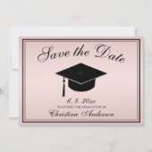 Afstuderen Elegant Save the Date Script Roos Kaart (Voorkant)