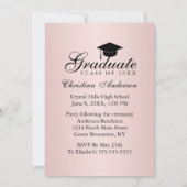 Afstuderen Elegant Save the Date Script Roos Kaart (Achterkant)