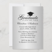 Afstuderen Elegant Save the Date Script Silver Kaart (Achterkant)