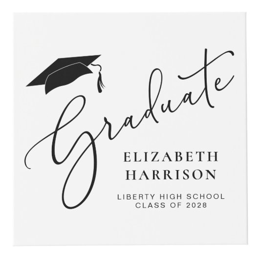 Afstuderen Elegant script 4 Photo Keepomwille Kubus (Voorkant)