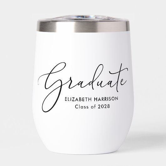 Afstuderen Elegant Script Afstuderen (Voorkant)