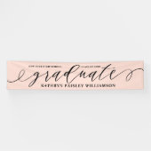Afstuderen Elegant Script Afstuderen Celebration Spandoek (Horizontaal)