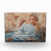 Afstuderen Elegant Script Afstuderen Gift Fotoblokken (Voorkant)
