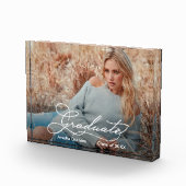 Afstuderen Elegant Script Afstuderen Gift Fotoblokken (Rechts)