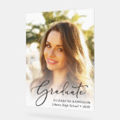 Afstuderen Elegant Script-foto Acryl Bord (Hoek)