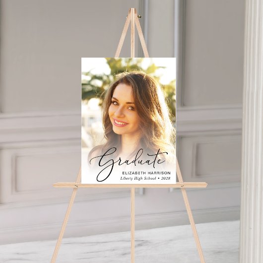 Afstuderen Elegant Script-foto Acryl Bord