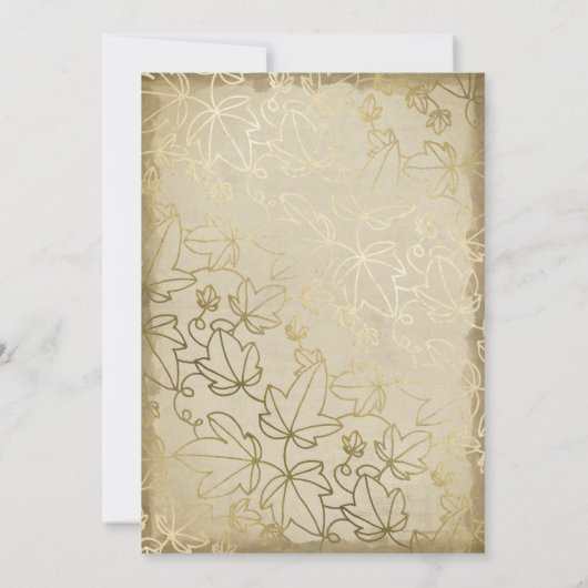 Afstuderen Elegant Tan Ivy Leaves 2023 Afstuderen Aankondiging (Achterkant)