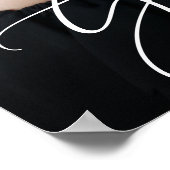 Afstuderen Elegant White Script Photo Overlay Poster (Hoek)