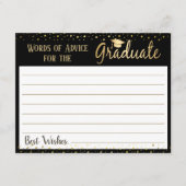 Afstuderen Elegant Words of Advice Advieskaart (Voorkant)