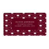 Afstuderen elegante moderne burgundy-klasse etiket (Voorkant)