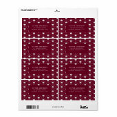 Afstuderen elegante moderne burgundy-klasse etiket (Full Sheet)