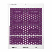 Afstuderen elegante moderne paarse klasse etiket (Full Sheet)