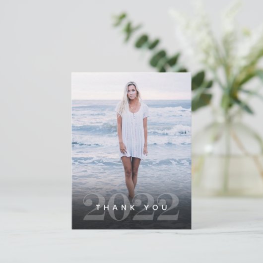 Afstuderen elegantie Dank je Briefkaart (Staand voorkant)