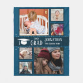 Afstuderen Elk jaar meerdere foto's blauw Fleece Deken (Voorkant)