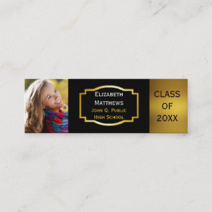 Afstuderen Emblem Class Foto's Intro Card Contactkaartje