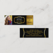 Afstuderen Emblem Class Foto's Intro Card Contactkaartje (Voorkant / Achterkant)