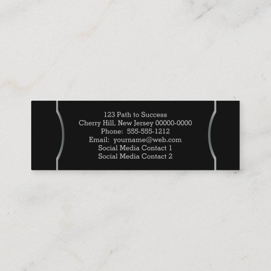 Afstuderen Emblem Class Foto's Intro Card Contactkaartje (Achterkant)