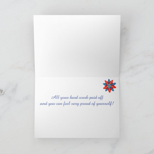 Afstuderen en champagne kaart (Binnen)